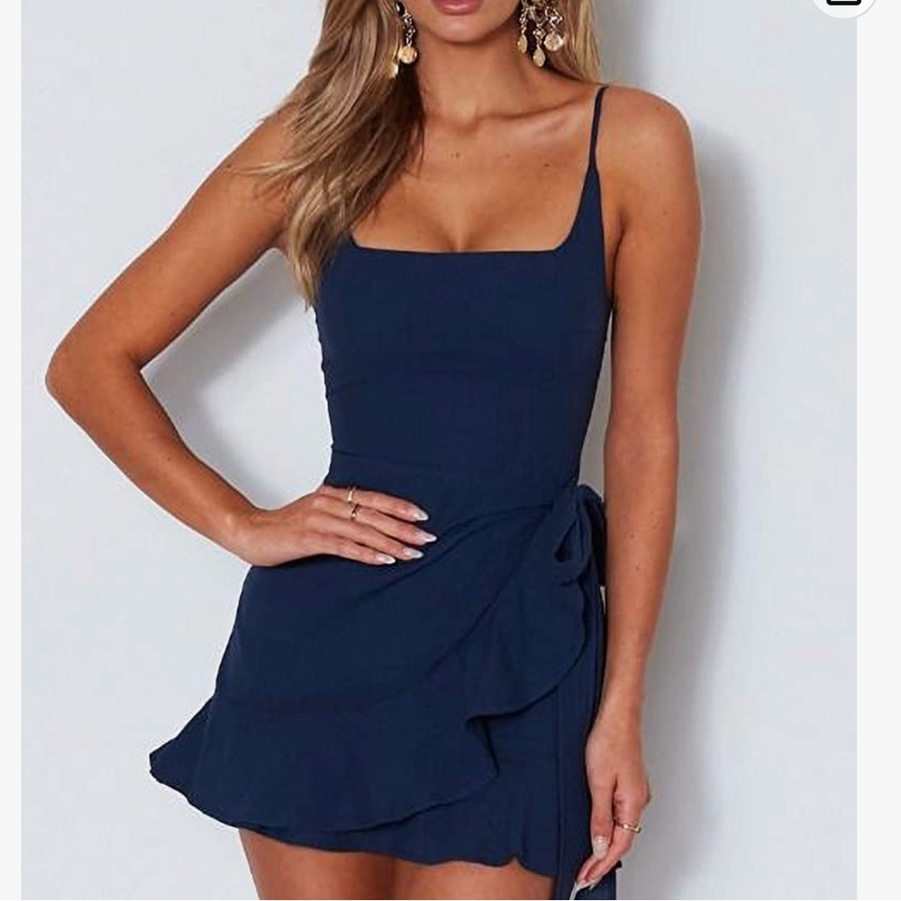 Ruffle Hem Short Dress